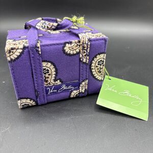 New Vera Bradley Cut The Deck Playing Card Holder Simply Violet 2 Decks